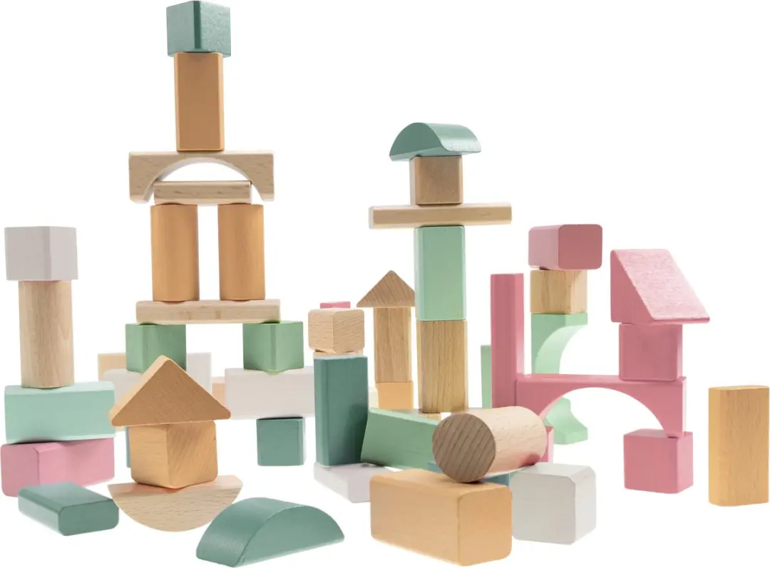 Heros Houten Blokken HE0024 - 60 Stuks - FSC - Zacht