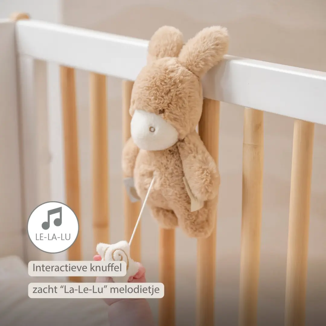 Nattou LouLou Muziekknuffel Ezel - 20cm - Licht Karamel