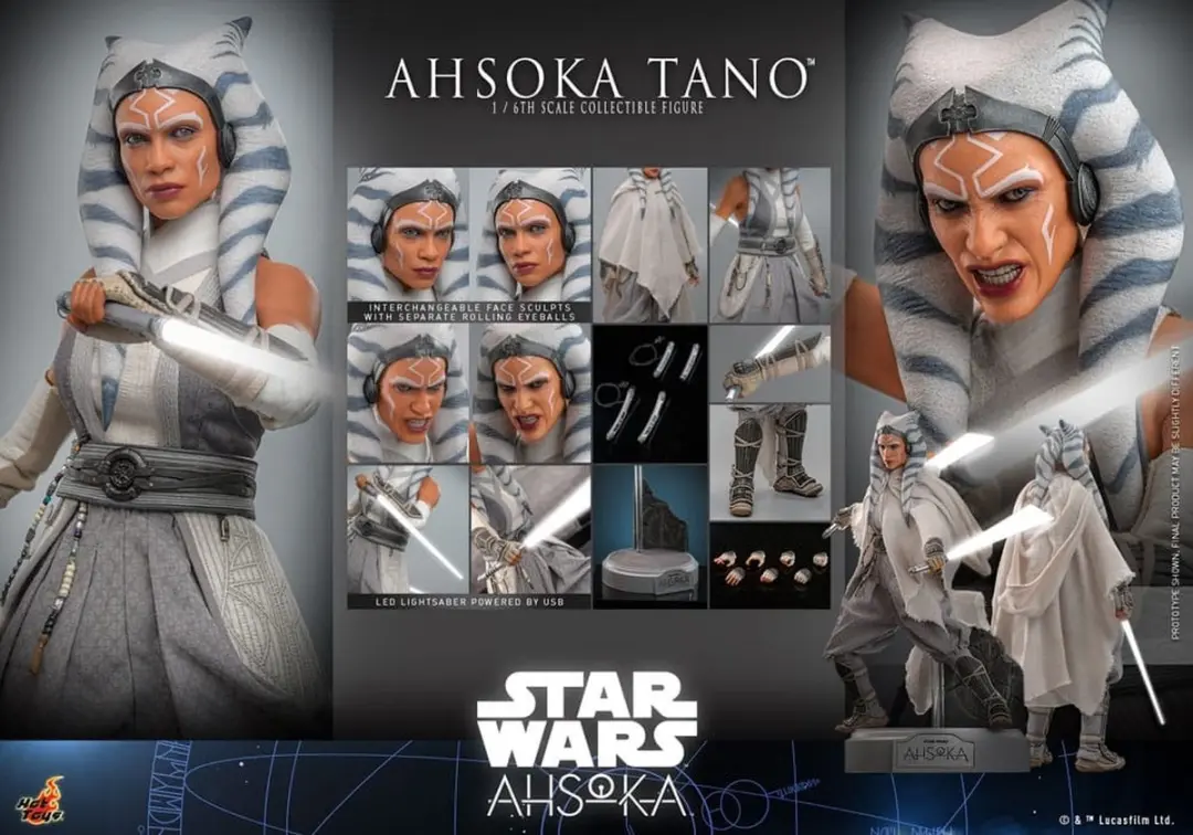 Hot Toys Star Wars Ahsoka Tano 1/6 Action Figure 28cm - Multi