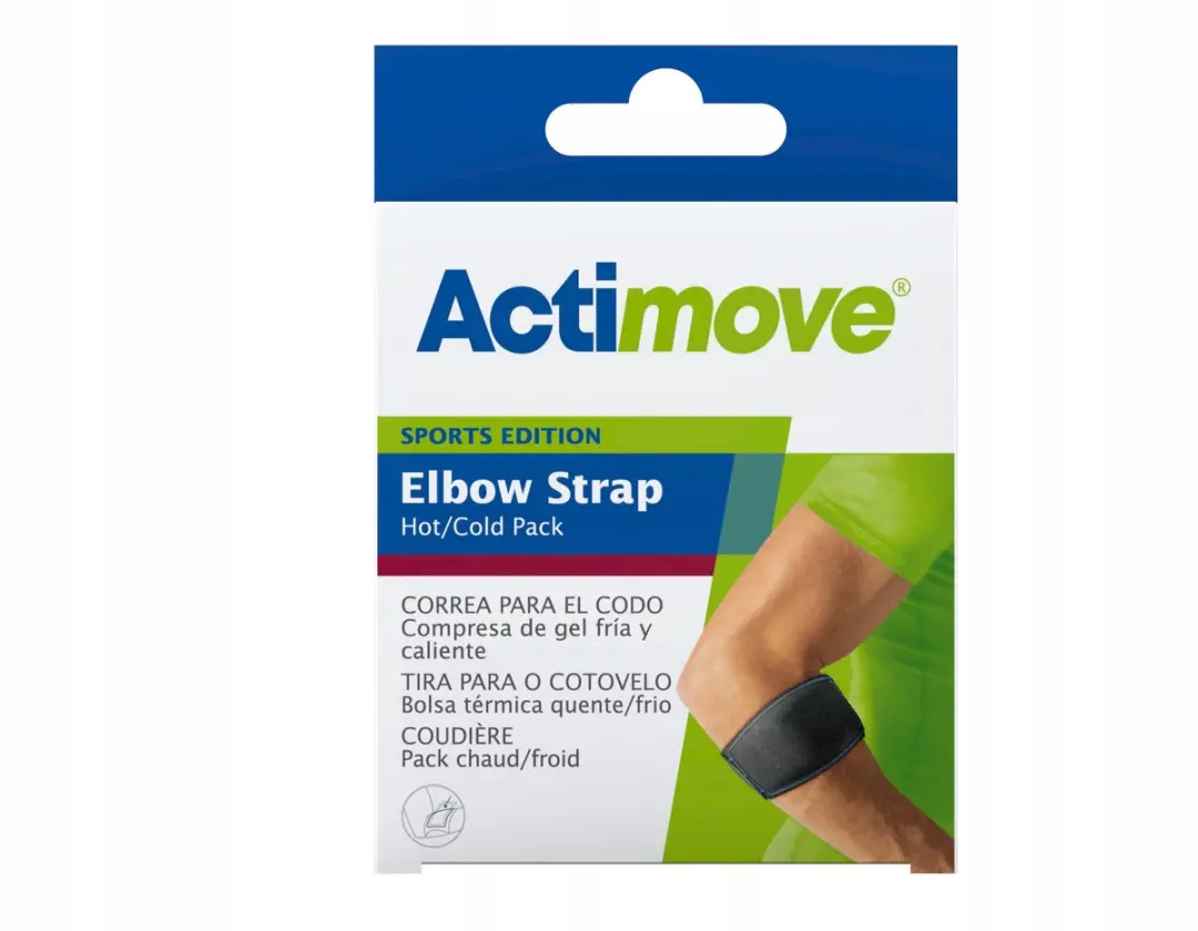 Actimove Tenniselleboogband met Gelcompressie - One Size - Zwart