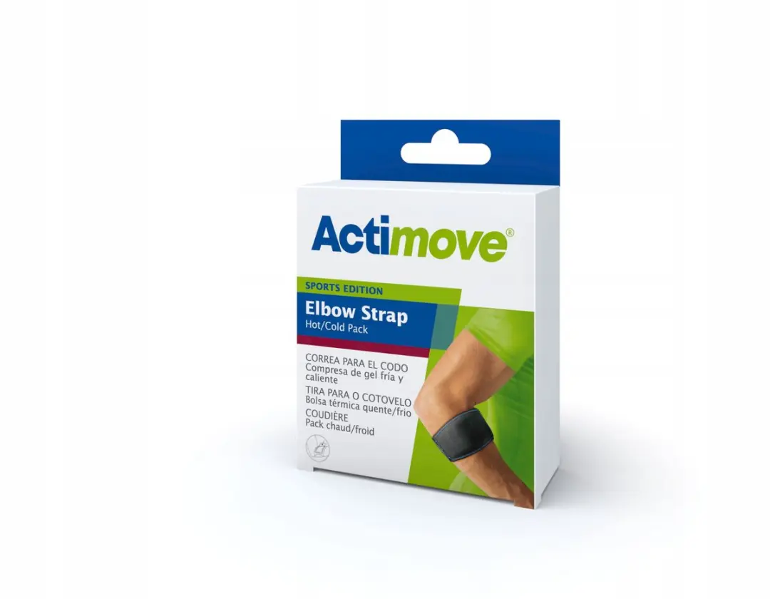 Actimove Tenniselleboogband met Gelcompressie - One Size - Zwart