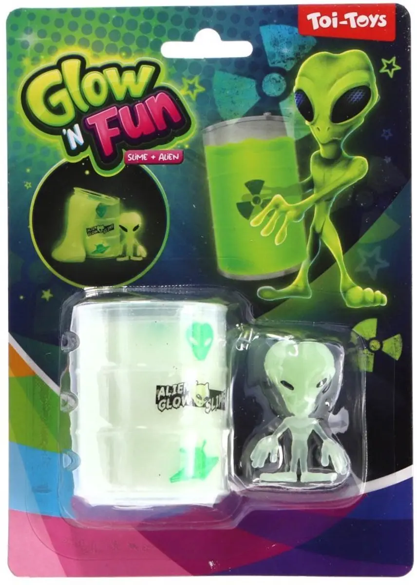 Toi-Toys Glow N Fun Olievat - Alien Slijm Multi Kleuren