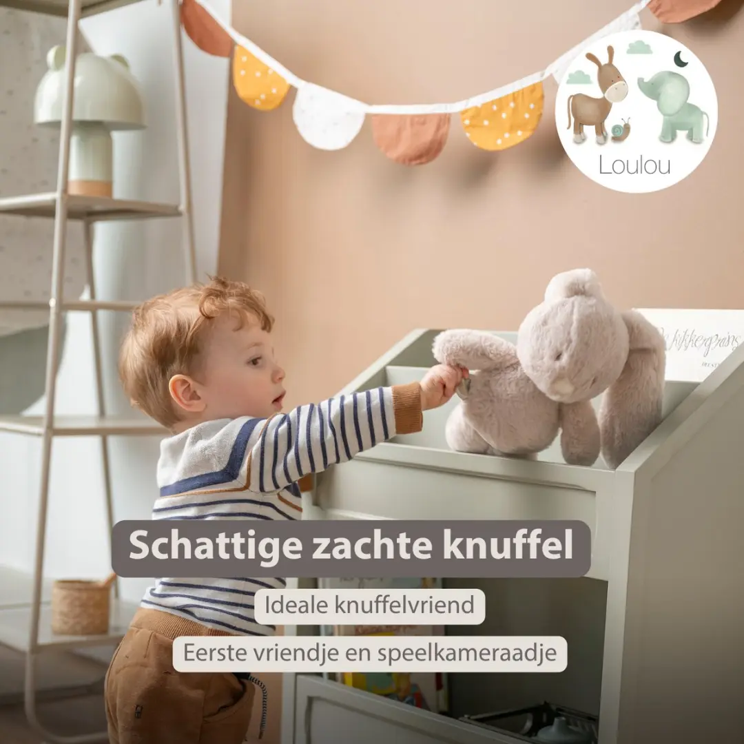 Nattou LouLou Knuffel Konijn 30cm - Zand