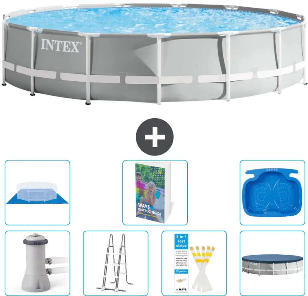 Intex Rond Prism Frame Zwembad 457x107cm