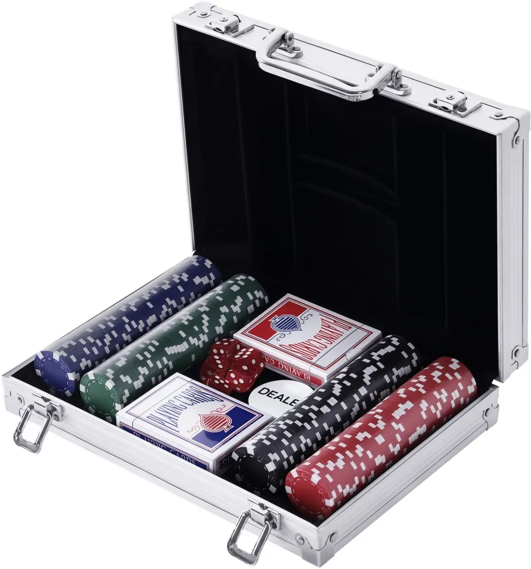 Homcom Pokerset 4x50 Fiches Meerkleurig