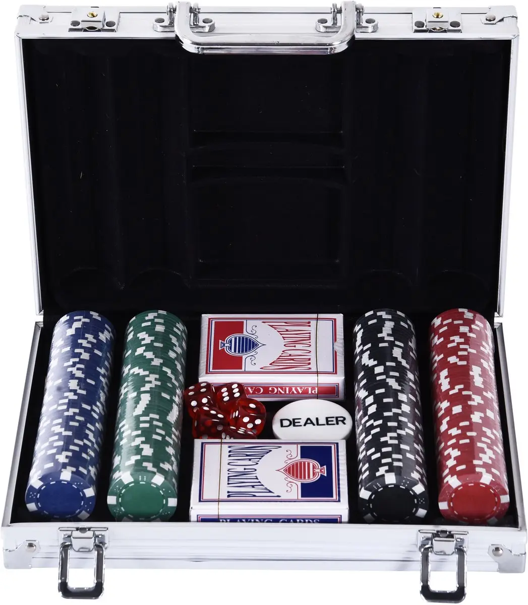 Homcom Pokerset 4x50 Fiches Meerkleurig - A70-014V02 - afbeelding 6 van 6