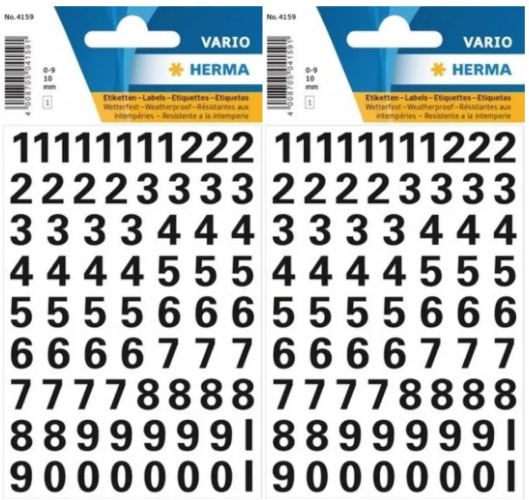 Herma Stickervel Cijfers 0-9