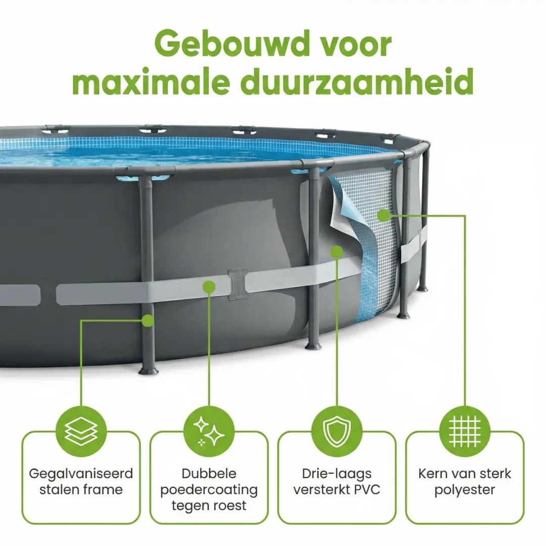 Intex Ultra XTR Frame Zwembad 732x132cm - 8-delig - Grijs