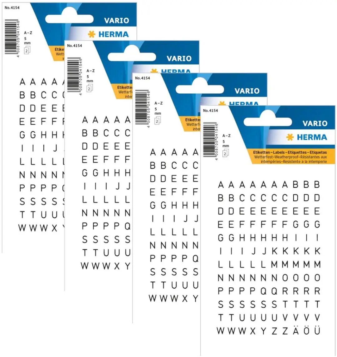 Herma Alfabet Stickers A-Z Zwart 5mm