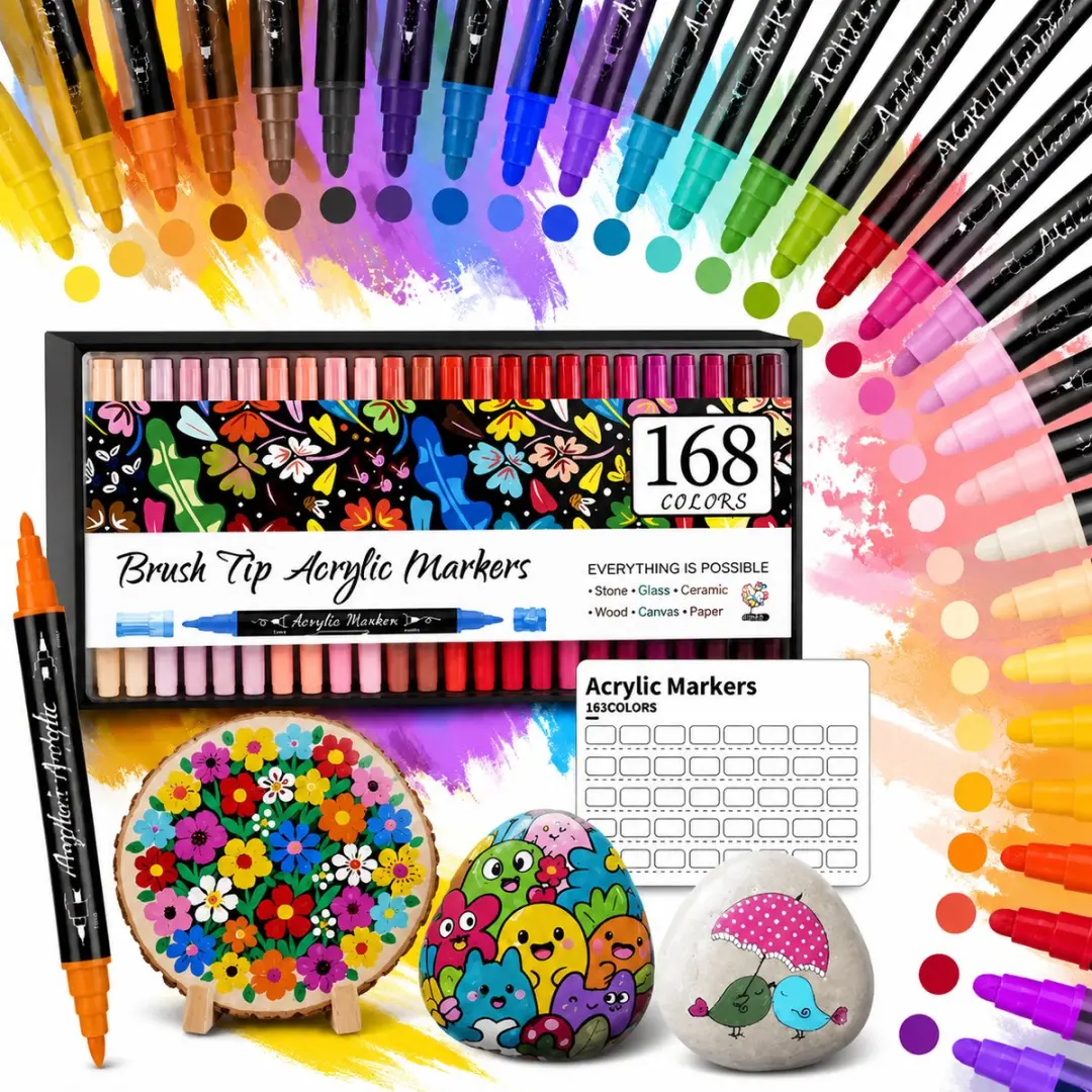 ECTEATOY Acrylverfmarkers 168 Stuks