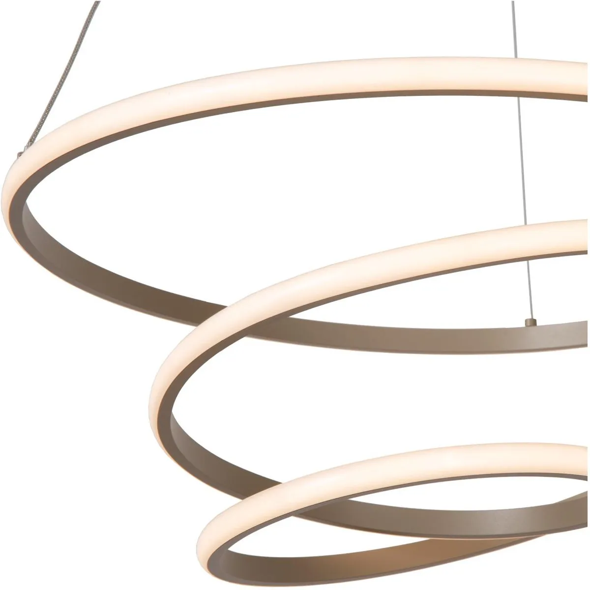 Lucide Espiral Hanglamp LED Dimbaar CCT 40W - Taupe