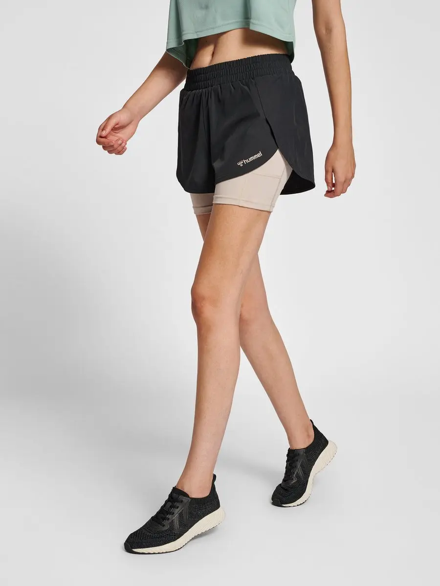 Hummel Hmlmt Track 2-in-1 Sportshort - S - Zwart
