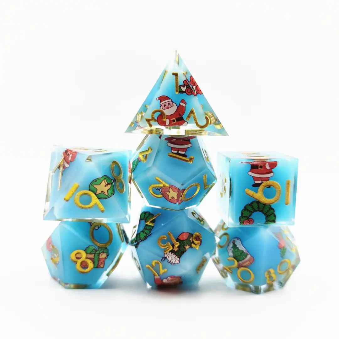 Lapi Toys D&D Kerstdobbelstenen Set 7 Stuks
