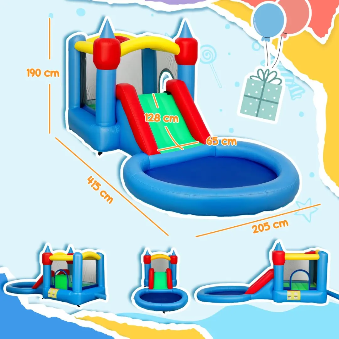 ECTEATOY Springkussen Activity 4-in-1 454541 - 415x205x190cm - afbeelding 3 van 6