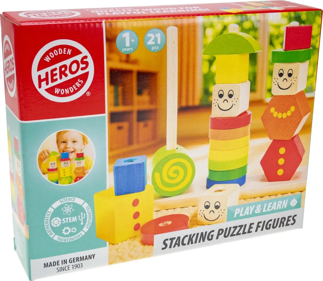 Heros Stapelpuzzel Figuren Basis Kleuren