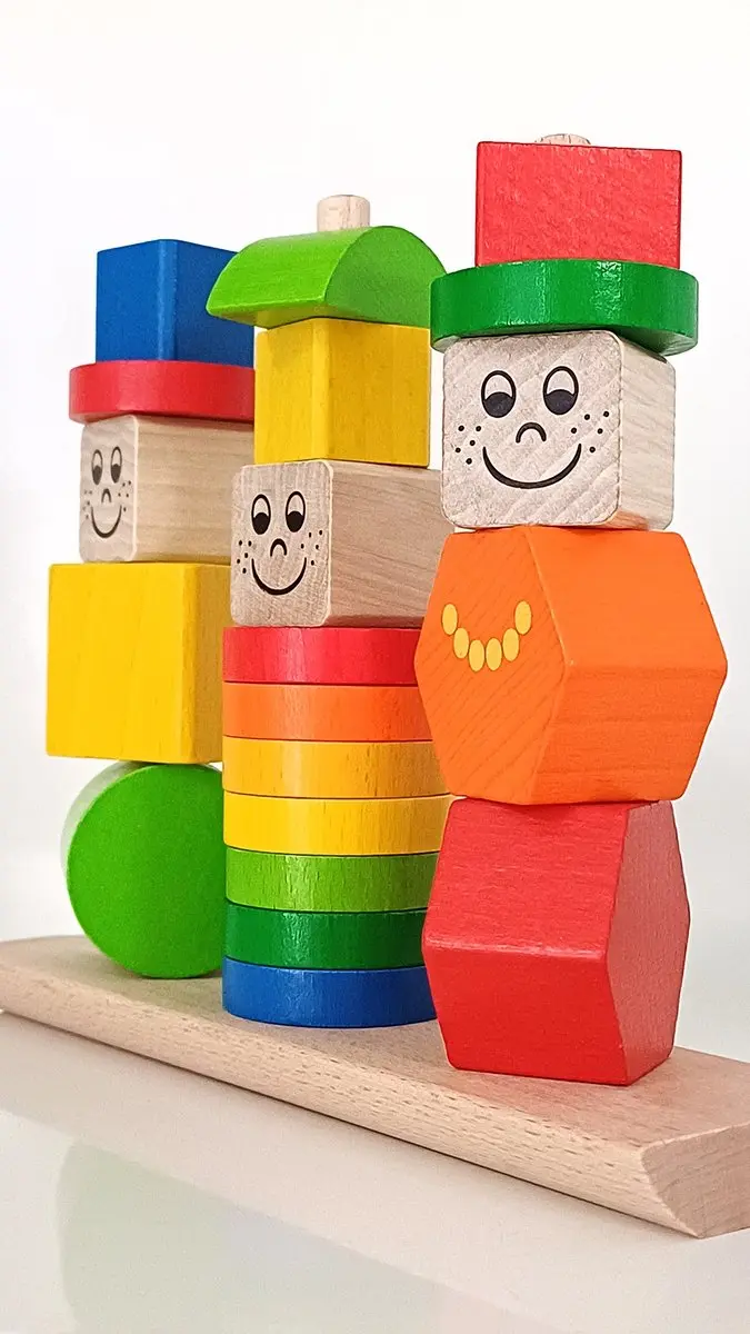 Heros Stapelpuzzel Figuren Basis Kleuren - 21 Stuks