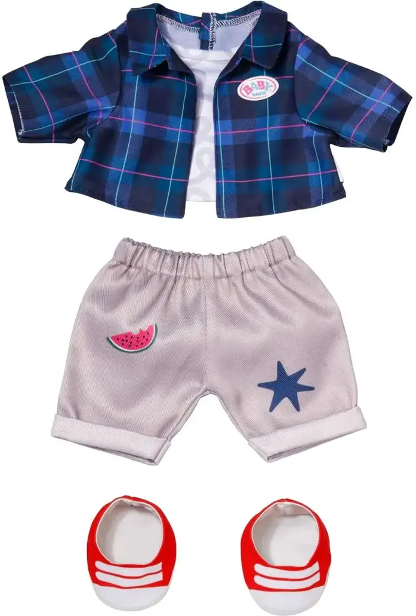 Baby Born Teddy Outfit 4-delig - Meerkleurig