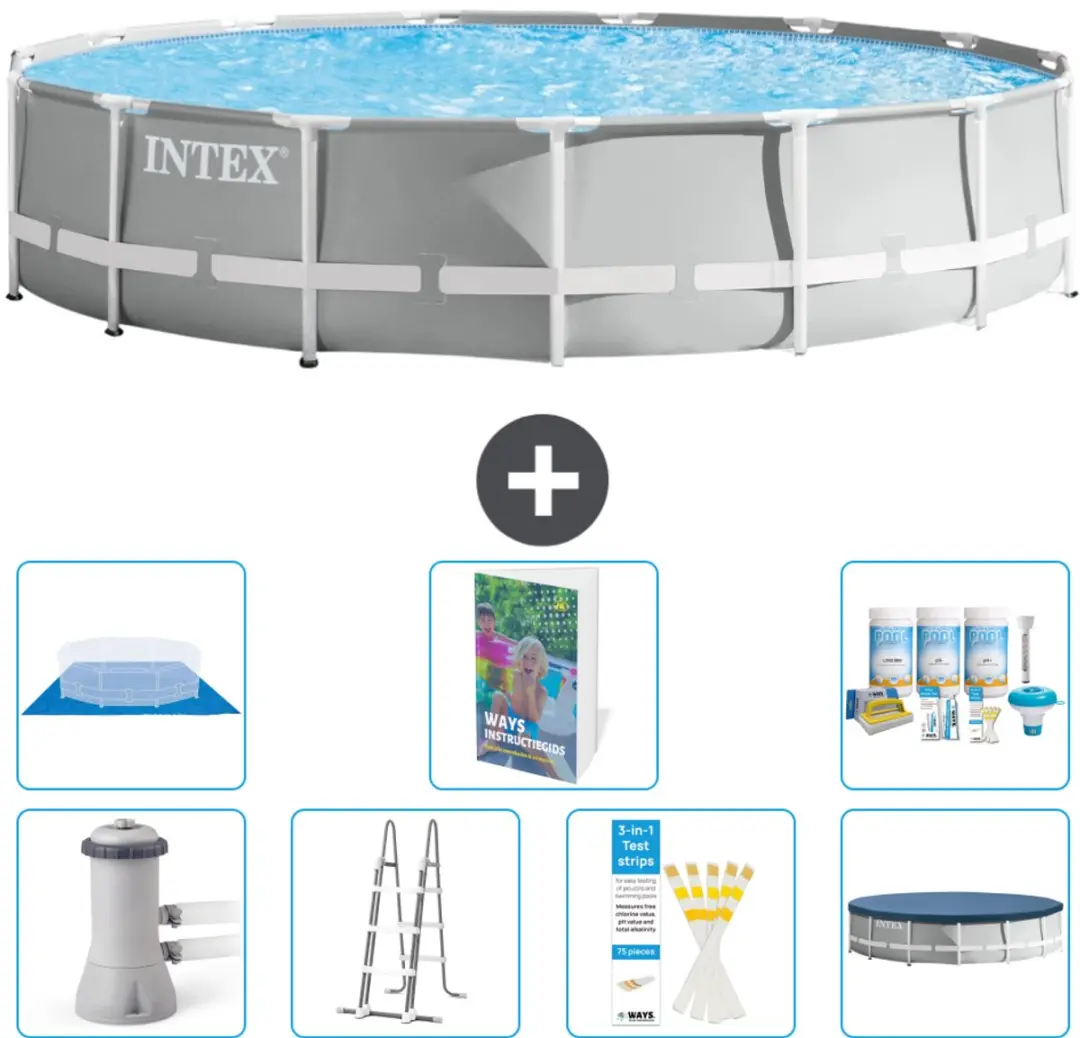 Intex Rond Prism Frame Zwembad 457x107cm