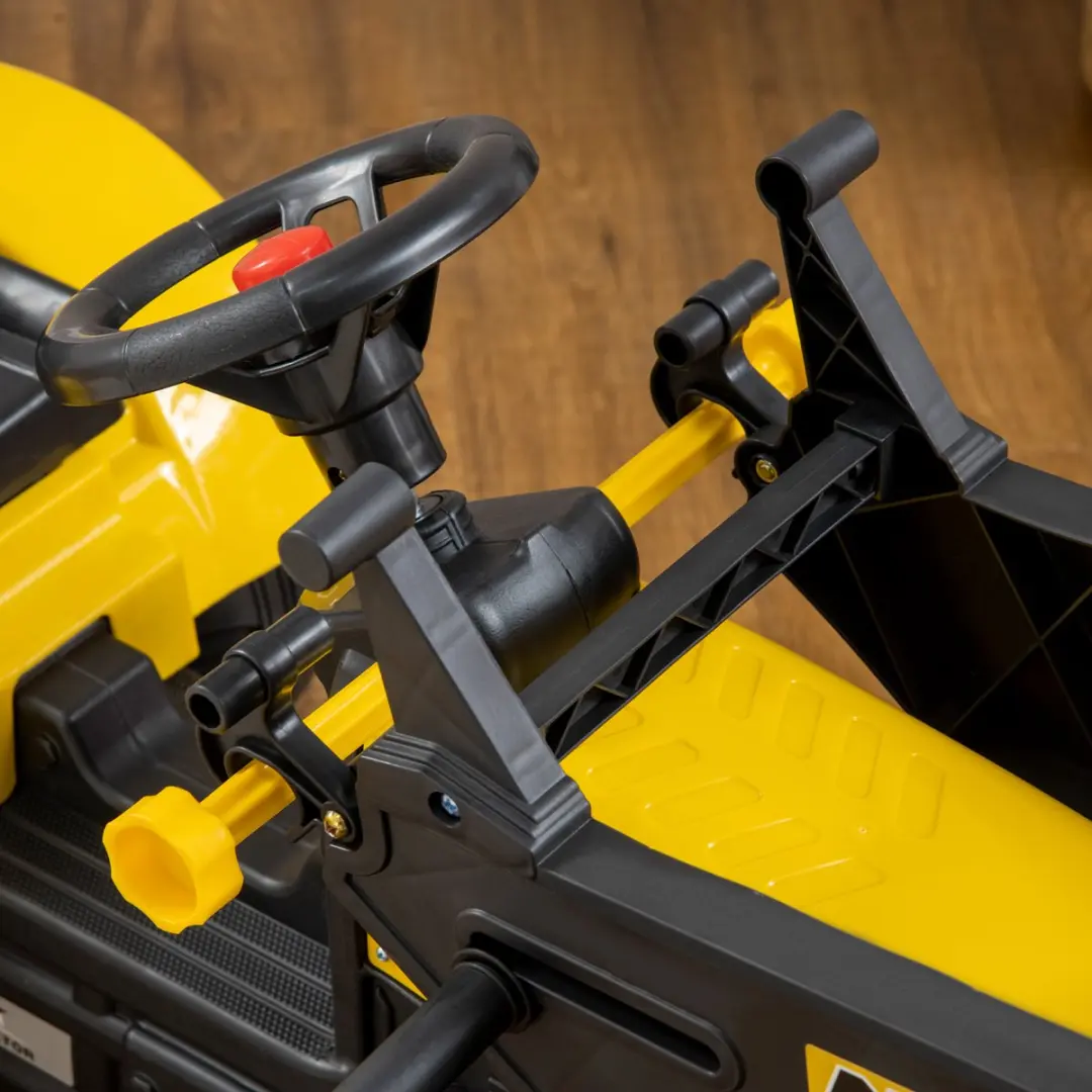 Homcom Rijden-op Constructiewagen Metaal - 167x41x52cm Geel