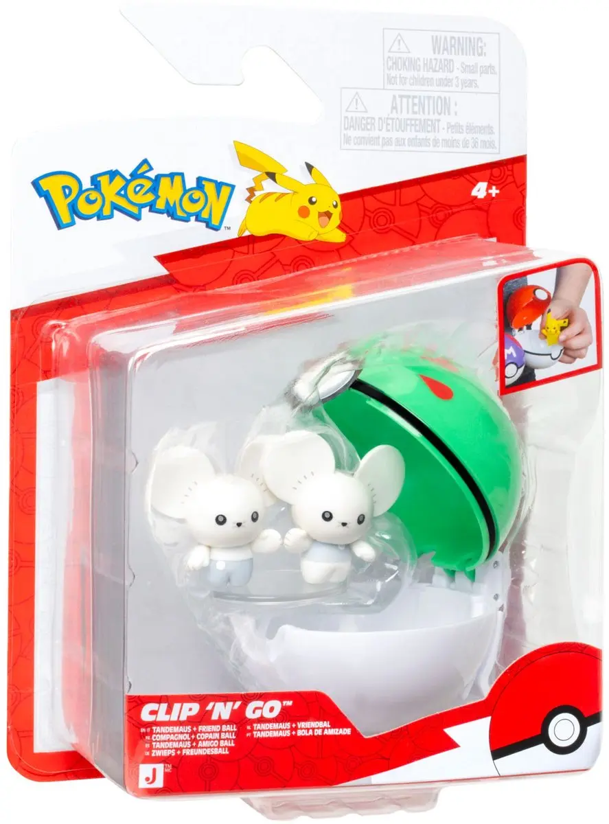 Pokémon Clip 'N' Go Tandemaus Friend Ball PKW4605 - Multi