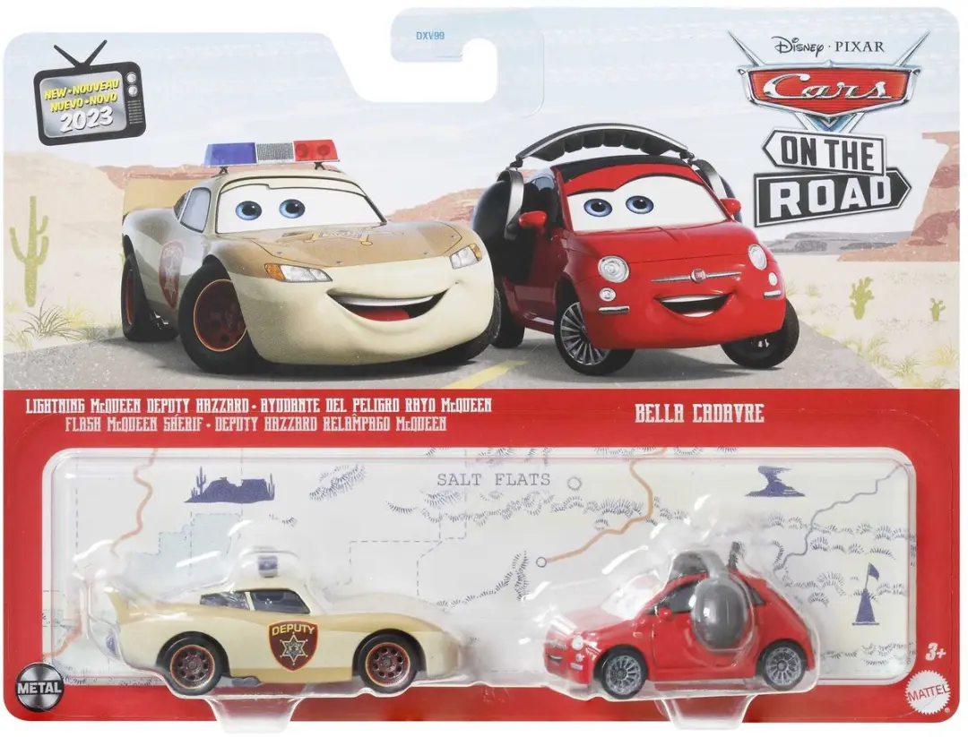 Mattel Disney Cars On the Road Lightning McQueen & Bella Cadavre 2-Pack HLH70