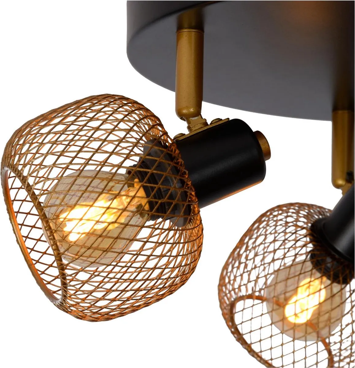 Lucide MAREN Plafondspot Ø37cm - 3xE14 Mat Goud/Messing