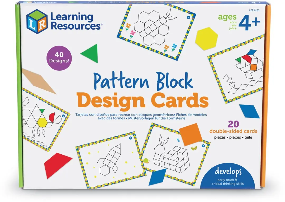 Learning Resources Pattern Blocks Ontwerpkaarten LER6133