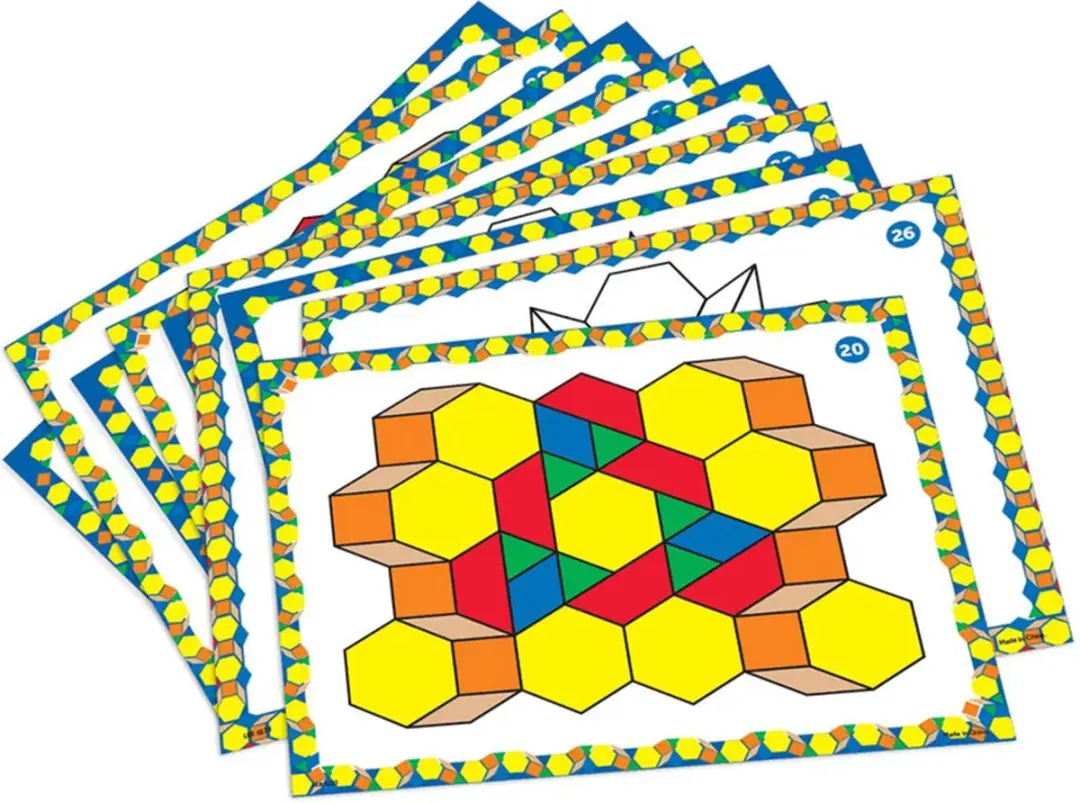Learning Resources Pattern Blocks Ontwerpkaarten LER6133 - 20 Stuks