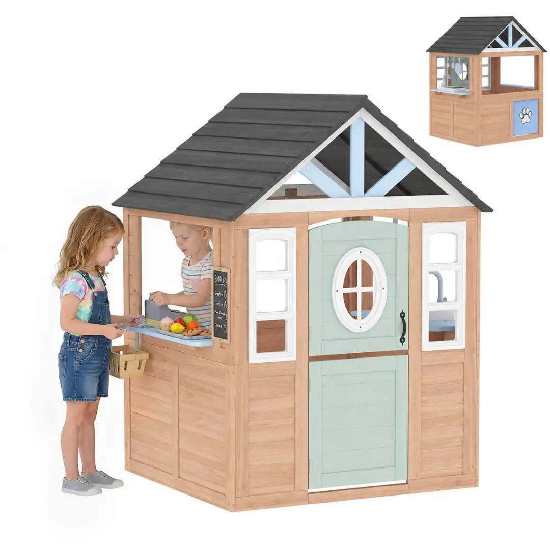 ECTEATOY Houten Speelhuisje 115,5x97,3x140cm