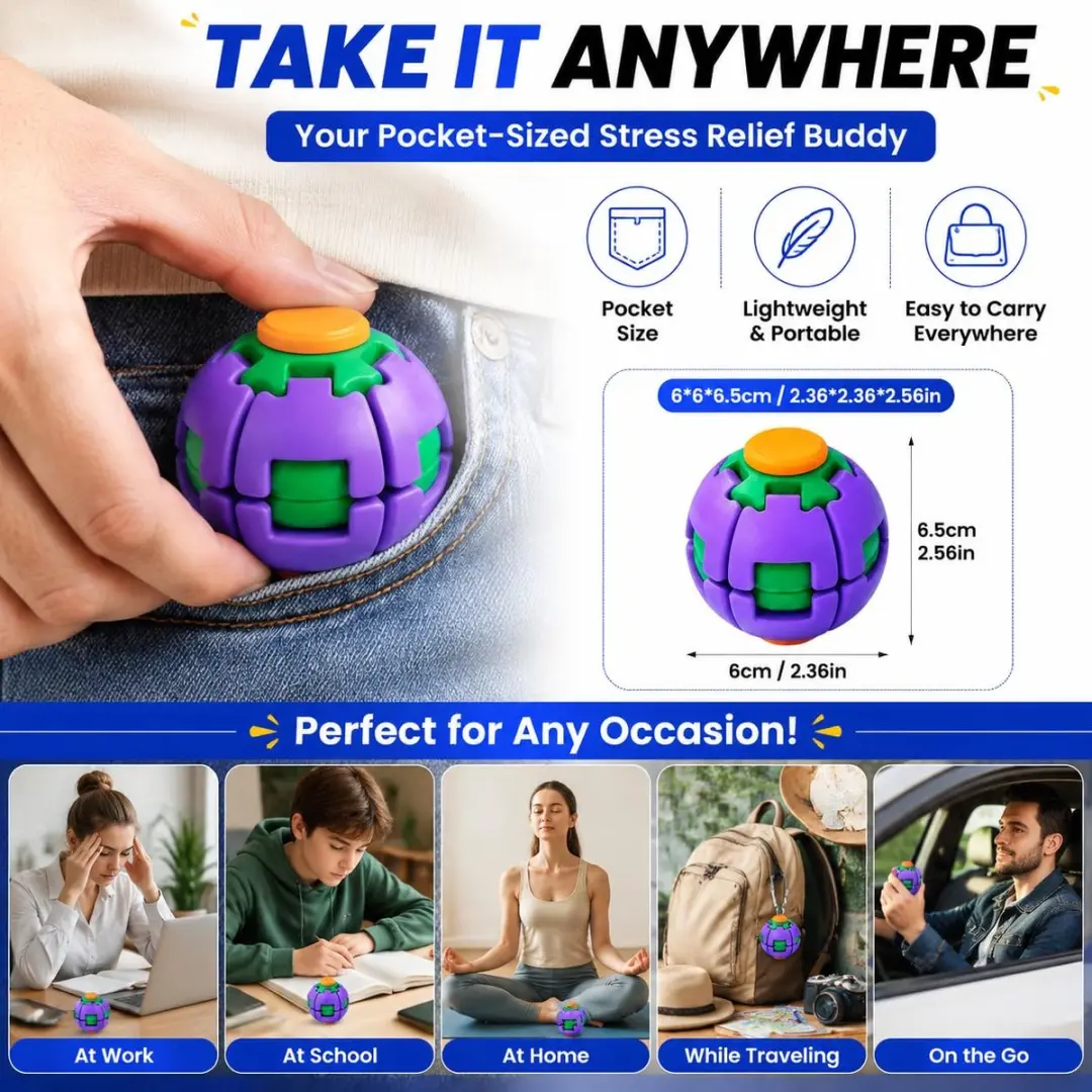 ECTEATOY Stressbal Paars