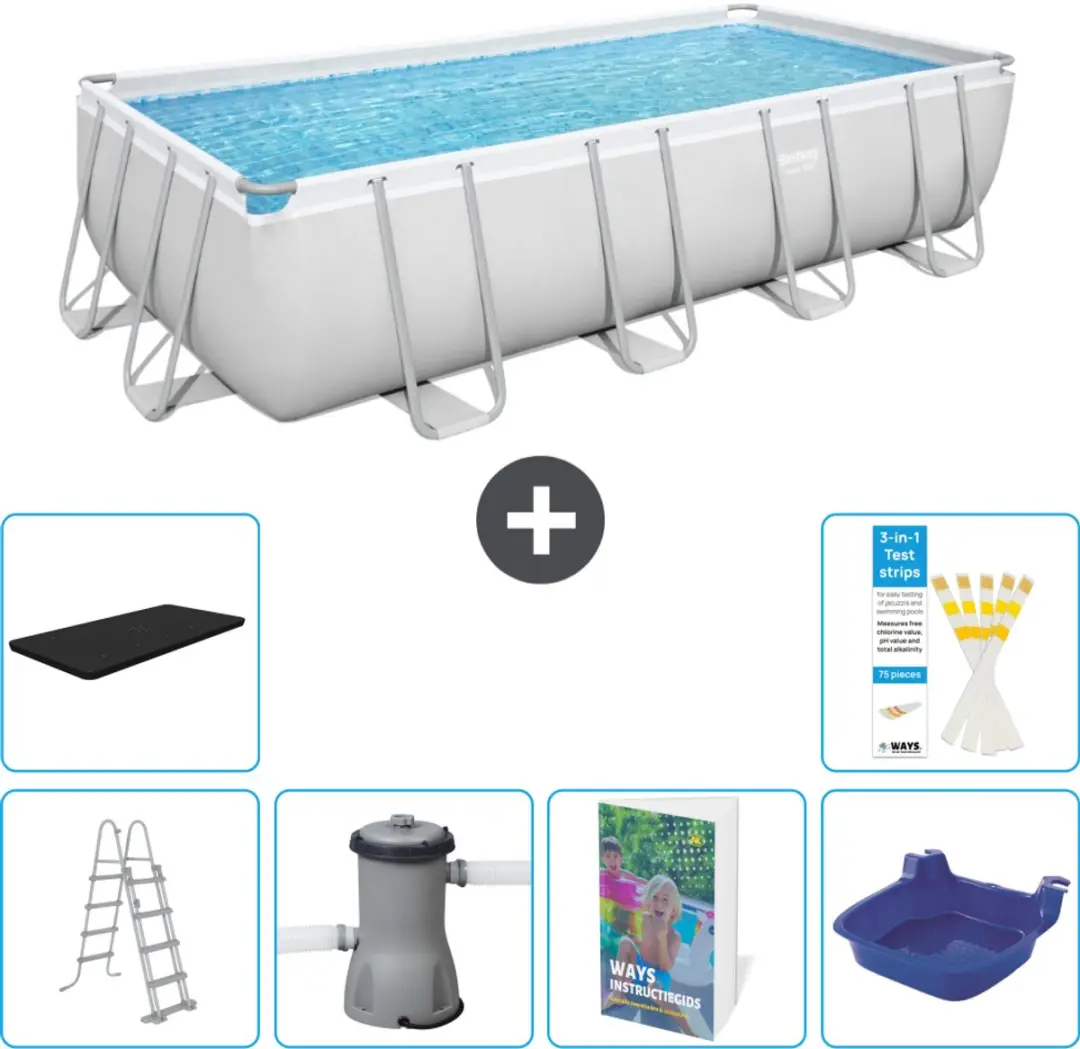 Bestway Power Steel Zwembad 488x244x122cm