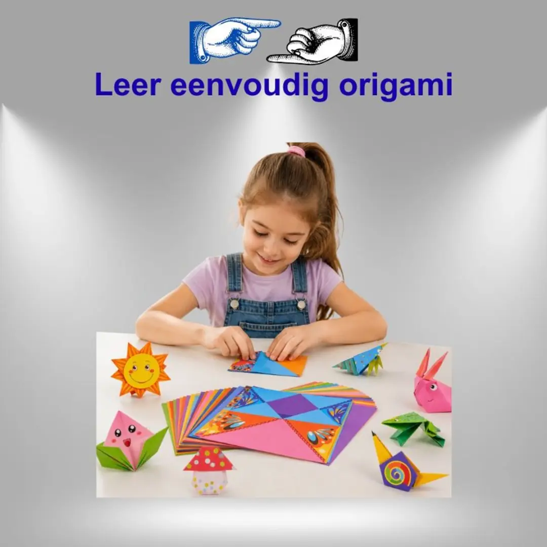 Lean Toys Origami Set - 100 Vellen Vouwpapier - Veelkleurig