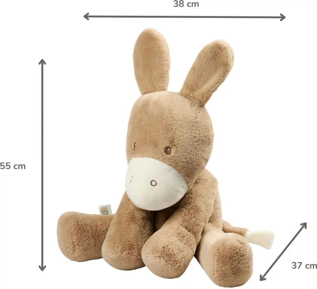 Nattou LouLou Knuffel Ezel 60cm - Licht Karamel
