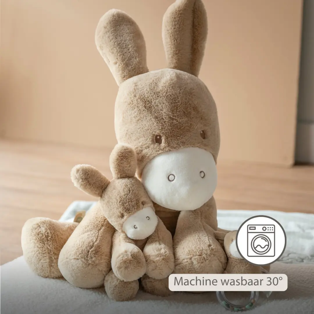 Nattou LouLou Knuffel Ezel 60cm - Licht Karamel