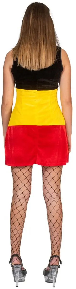 Espa Jurk - Maat 40-42 - Zwart/Geel/Rood