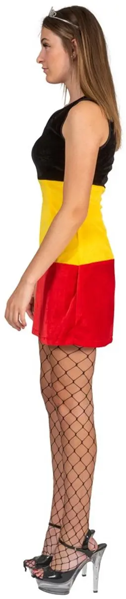 Espa Jurk - Maat 40-42 - Zwart/Geel/Rood