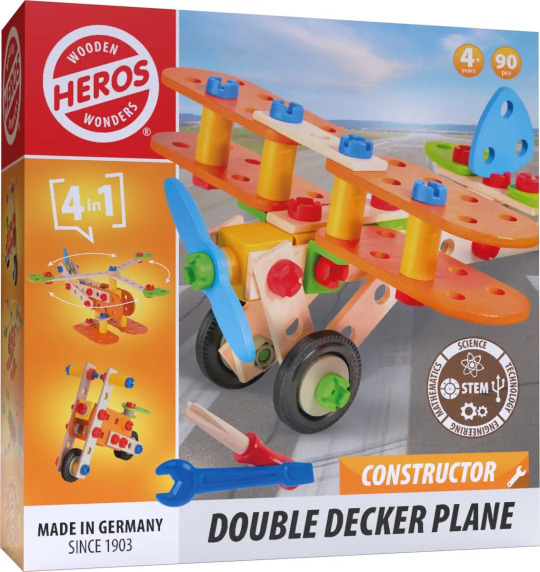Heros Constructor Dubbeldekker Vliegtuig
