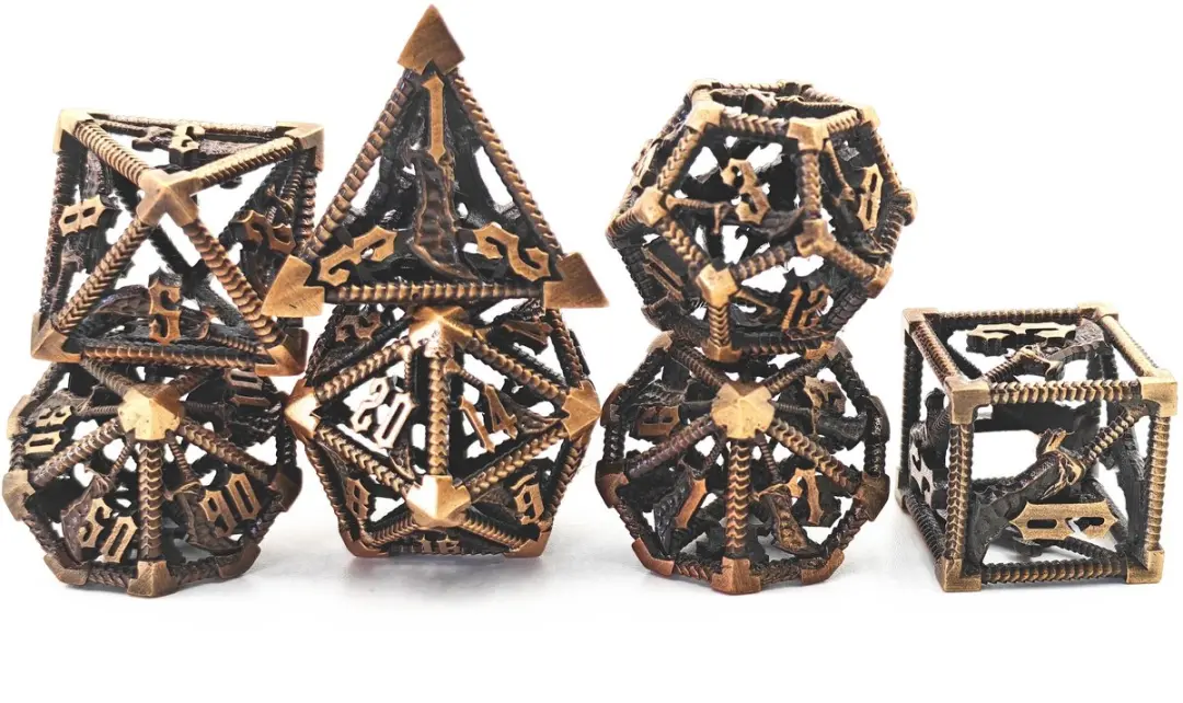 Lapi Toys D&D Polydice Metaal Goudkleurig