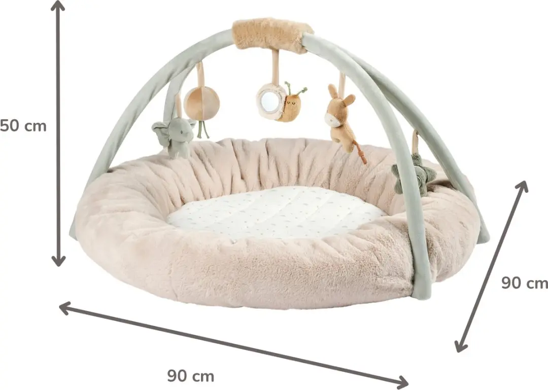 Nattou LouLou Speelmat Baby 90cm - Groen/Beige/Ecru