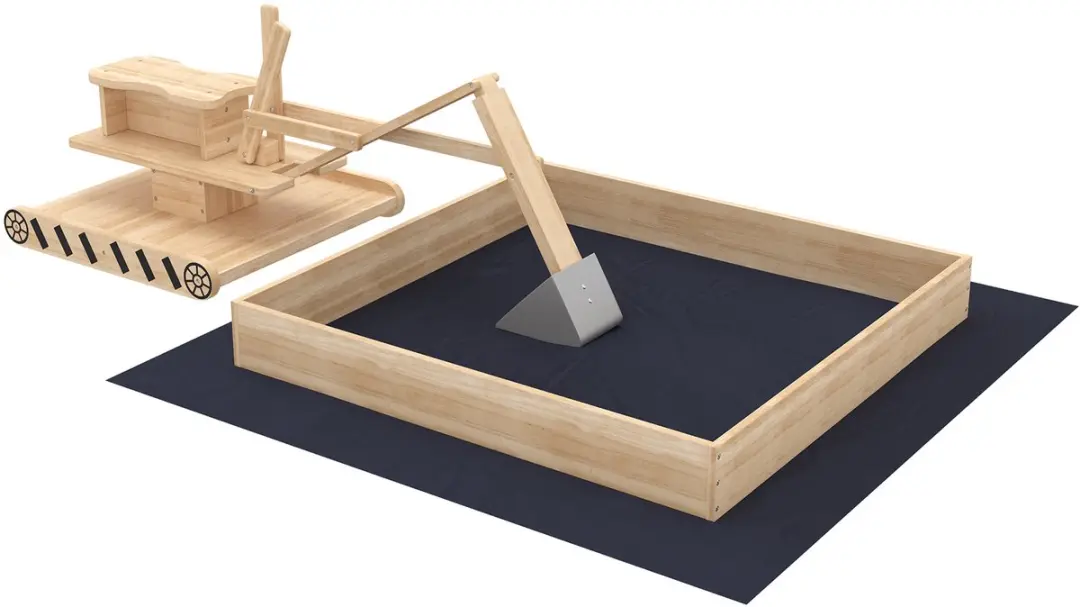 ECTEATOY Zandbak met Graafmachine 52625414 - 184x90x56cm