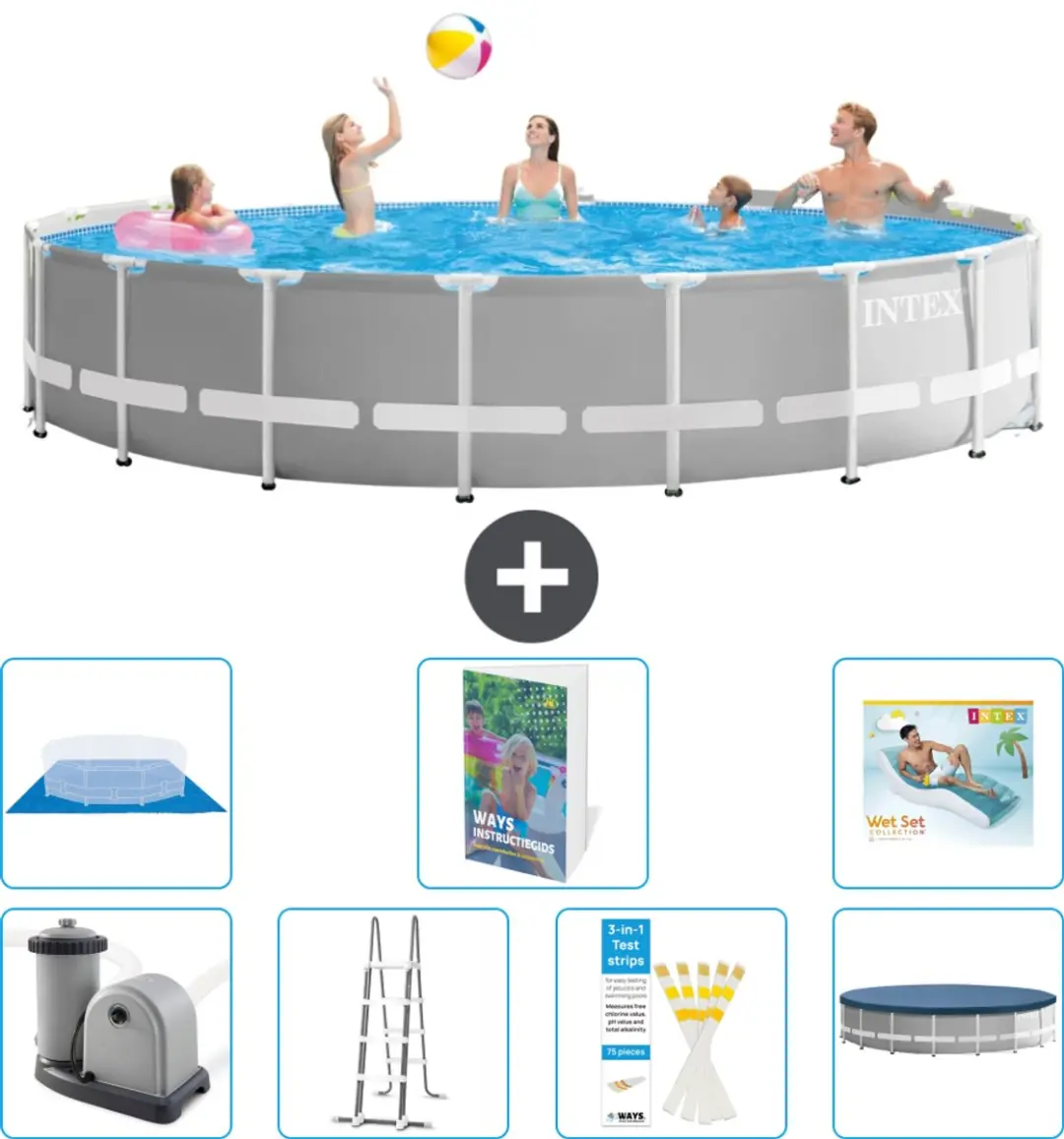 Intex Rond Prism Frame Zwembad 549cm