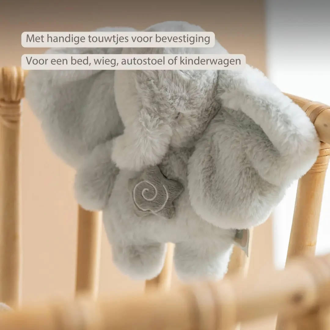 Nattou LouLou Muziekknuffel Olifant 20cm - Lindegroen
