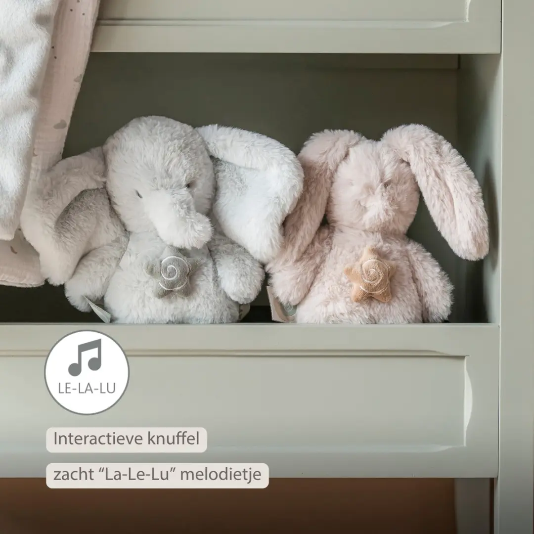 Nattou LouLou Muziekknuffel Olifant 20cm - Lindegroen