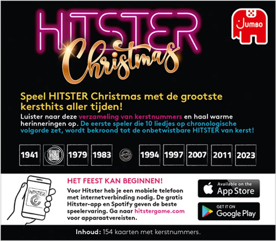 Hitster Christmas Uitbreidingsset - Partyspel Muziekspel 16+ - MPN 1110100569