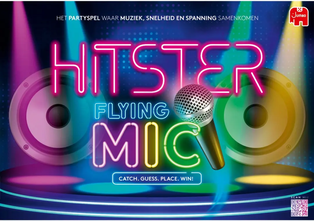 Hitster Flying Mic Nederlandstalig Partyspel - 225 Kaarten - 10 Spelers