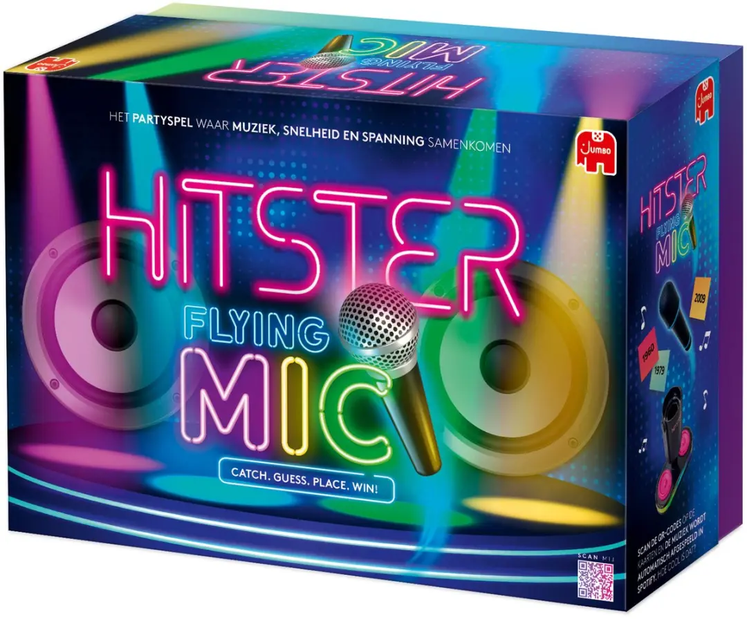 Hitster Flying Mic Nederlandstalig Partyspel - 225 Kaarten - 10 Spelers - afbeelding 6 van 6