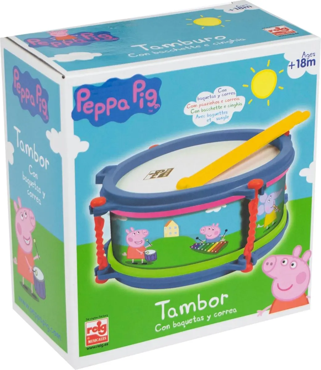 Peppa Pig Trommel - 8,5x19x19 cm