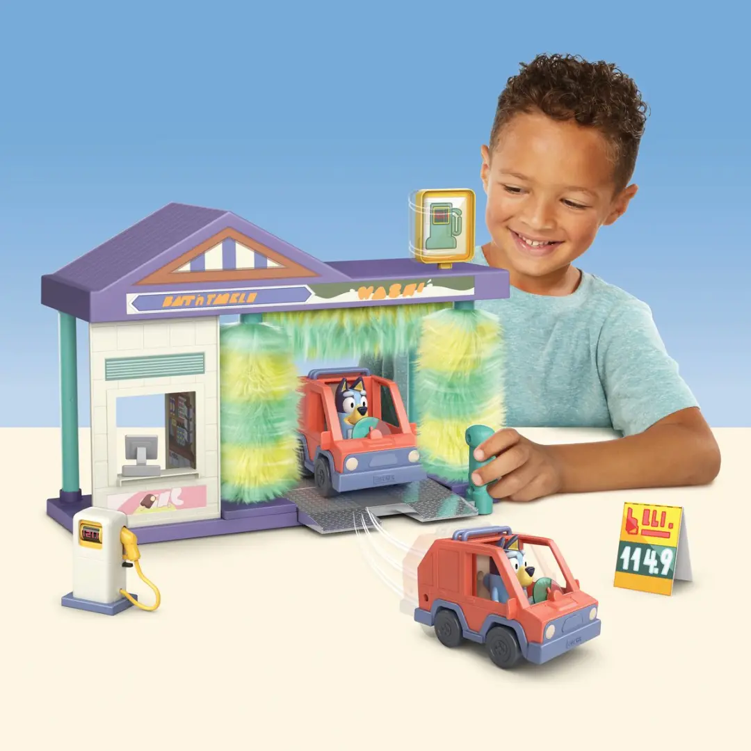 Moose Toys Bluey Autowasstraat Speelset - Multikleur