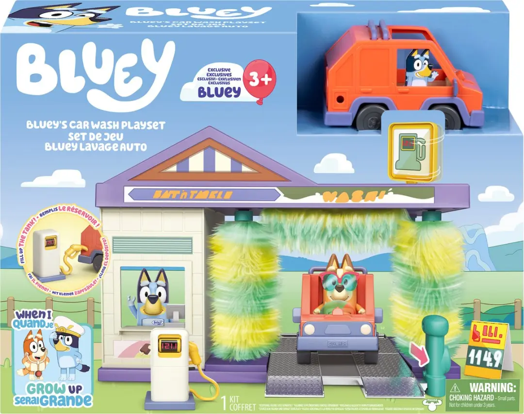 Moose Toys Bluey Autowasstraat Speelset - Multikleur