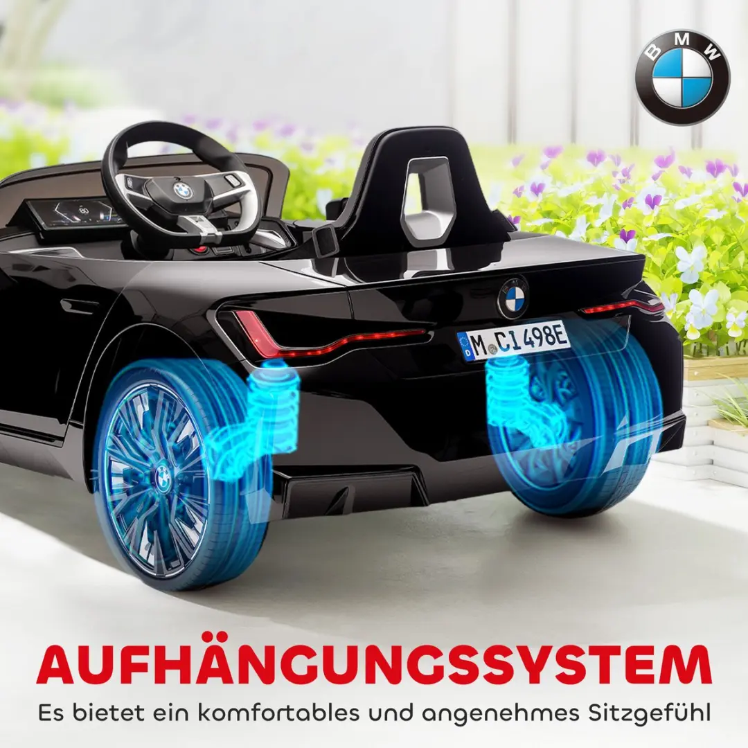 Homcom Elektrische Kinderauto 370-294V90BK - 115x67x45cm - Zwart